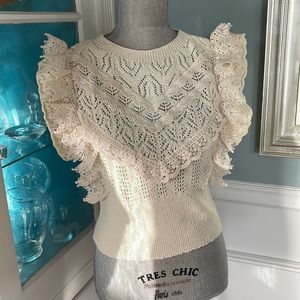 Zara crochet cotton sweater